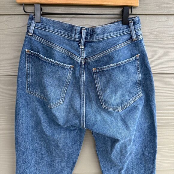 Agolde Riley raw hem jeans size 25 - Picture 5 of 6